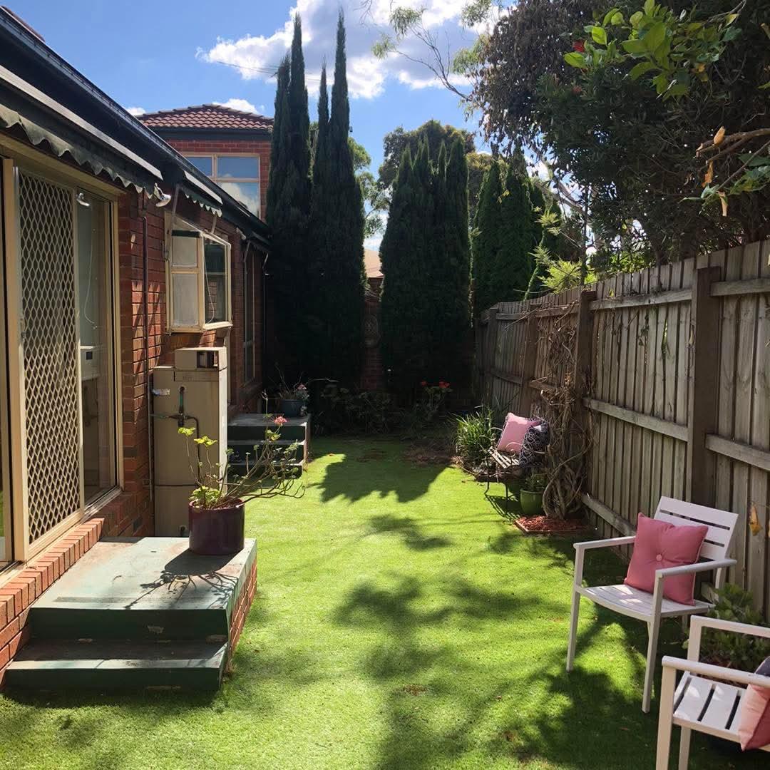 After: side path cleaned and turfed